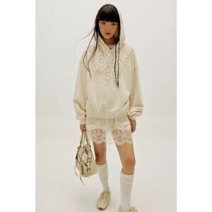 NWOT / Free People / Jocelyn Crochet Hoodie / sz L